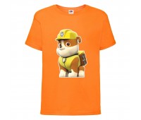  Футболка детская Щенячий патруль (Paw Patrol) оранжевая (krepish-orange) размер 104 см