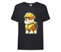  Футболка детская Щенячий патруль (Paw Patrol) черная (krepish-black) размер 104 см