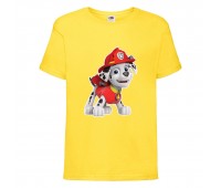  Футболка детская Щенячий патруль (Paw Patrol) желтая (marshal-yellow) размер 104 см