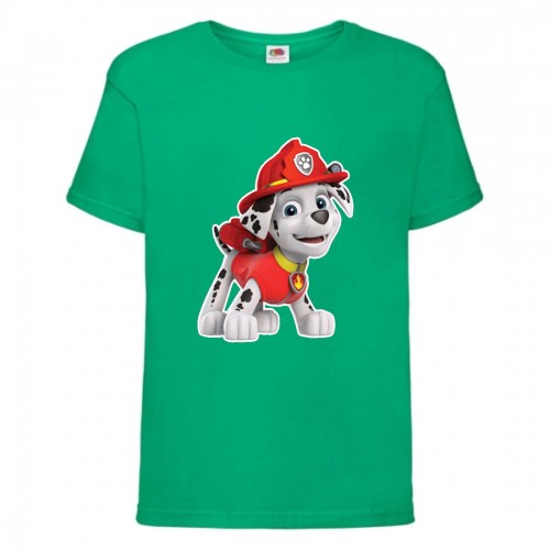 Футболка детская Щенячий патруль (Paw Patrol) зеленая (marshal-green) размер 116 см Футболка детская Щенячий патруль (Paw Patrol) зеленая (marshal-green) размер 116 см