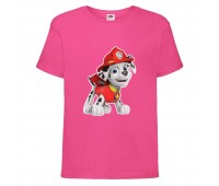  Футболка детская Щенячий патруль (Paw Patrol) розовая (marshal-pink) размер 104 см
