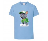  Футболка детская Щенячий патруль (Paw Patrol) светло-голубая (rocky-blue) размер 116 см