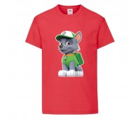  Футболка детская Щенячий патруль (Paw Patrol) красная (rocky-red) размер 104 см