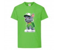  Футболка детская Щенячий патруль (Paw Patrol) светло-зеленая (rocky-green) размер 104 см