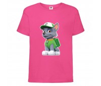  Футболка детская Щенячий патруль (Paw Patrol) розовая (rocky-pink) размер 104 см