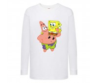 Лонгслив реглан Спанч Боб (Sponge Bob) белый (SB wh 01) 104 см