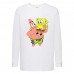 Лонгслив реглан Спанч Боб (Sponge Bob) белый (SB wh 01) 104 см