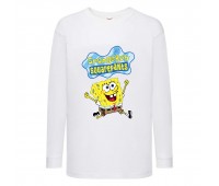 Лонгслив реглан Спанч Боб 3 (Sponge Bob) белый (SB wh 03) 152 см