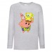 Лонгслив реглан Спанч Боб (Sponge Bob) серый (SB gr 01) 140 см