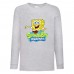Лонгслив реглан Спанч Боб 2 (Sponge Bob) серый (SB gr 02) 140 см