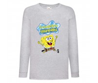 Лонгслив реглан Спанч Боб 3 (Sponge Bob) серый (SB gr 03) 116 см