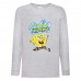 Лонгслив реглан Спанч Боб 3 (Sponge Bob) серый (SB gr 03) 116 см
