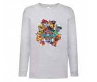 Лонгслив реглан Щенячий патруль (Paw Patrol) серый (PWP gr 01) 104 см