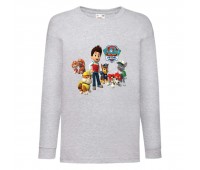 Лонгслив реглан Щенячий патруль 3 (Paw Patrol) серый (PWP gr 03) 104 см
