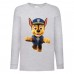Лонгслив реглан Щенячий патруль 6 (Paw Patrol) серый (PWP gr 06) 104 см