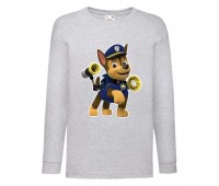 Лонгслив реглан Щенячий патруль 7 (Paw Patrol) серый (PWP gr 07) 104 см