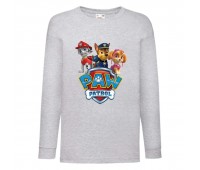 Лонгслив реглан Щенячий патруль 10 (Paw Patrol) серый (PWP gr 001) 104 см