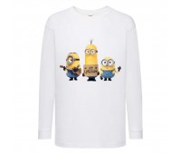 Лонгслив реглан Миньоны 8 (Minions) белый (MS wh 008) 128 см