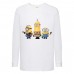 Лонгслив реглан Миньоны 8 (Minions) белый (MS wh 008) 128 см