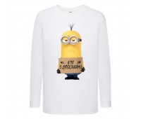 Лонгслив реглан Миньоны 9 (Minions) белый (MS wh 009) 128 см