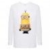 Лонгслив реглан Миньоны 9 (Minions) белый (MS wh 009) 128 см