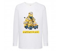 Лонгслив реглан Миньоны 02 (Minions) белый (MS wh 02) 128 см