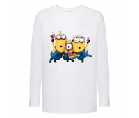 Лонгслив реглан Миньоны 03 (Minions) белый (MS wh 03) 128 см