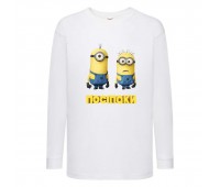 Лонгслив реглан Миньоны 04 (Minions) белый (MS wh 04) 128 см