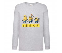 Лонгслив реглан Миньоны 01 (Minions) серый (MS gr 01) 104 см