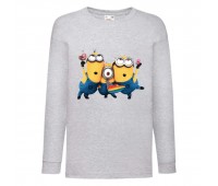 Лонгслив реглан Миньоны 03 (Minions) серый (MS gr 03) 104 см
