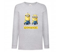 Лонгслив реглан Миньоны 04 (Minions) серый (MS gr 04) 104 см