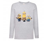 Лонгслив реглан Миньоны 8 (Minions) серый (MS gr 008) 104 см