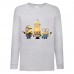 Лонгслив реглан Миньоны 8 (Minions) серый (MS gr 008) 104 см