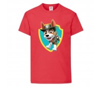  Футболка детская Щенячий патруль (Paw Patrol) красная (tracker-red) размер 104 см