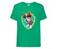  Футболка детская Щенячий патруль (Paw Patrol) зеленая (tracker-green) размер 116 см