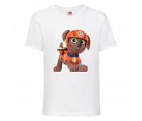  Футболка детская Щенячий патруль (Paw Patrol) белая (zuma-white) размер 104 см