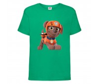  Футболка детская Щенячий патруль (Paw Patrol) зеленая (zuma-green) размер 104 см