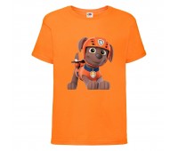  Футболка детская Щенячий патруль (Paw Patrol) оранжевая (zuma-orange) размер 104 см