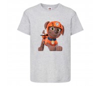  Футболка детская Щенячий патруль (Paw Patrol) серая (zuma-gray) размер 104 см