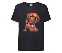  Футболка детская Щенячий патруль (Paw Patrol) черная (zuma-black) размер 104 см