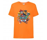  Футболка детская Щенячий патруль (Paw Patrol) оранжевая (all-puppies-orange) размер 104 см