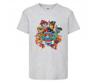 Футболка детская Щенячий патруль (Paw Patrol) серая (all-puppies-gray) размер 104 см