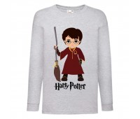 Лонгслив реглан Гарри Поттер 3 (Harry Potter) серый (HPO gr 003) 104 см