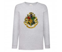 Лонгслив реглан Гарри Поттер 8 (Harry Potter) серый (HPO gr 008) 128 см