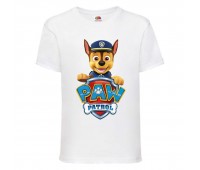  Футболка детская Щенячий патруль (Paw Patrol) белая (racer-white) размер 104 см