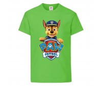  Футболка детская Щенячий патруль (Paw Patrol) светло-зеленая (racer-green) размер 104 см