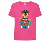  Футболка детская Щенячий патруль (Paw Patrol) розовая (racer-pink) размер 104 см