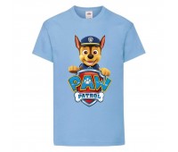  Футболка детская Щенячий патруль (Paw Patrol) светло-голубая (racer-blue) размер 104 см