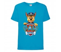  Футболка детская Щенячий патруль (Paw Patrol) голубая (racer-blue) размер 128 см