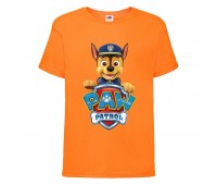  Футболка детская Щенячий патруль (Paw Patrol) оранжевая (racer-orange) размер 104 см